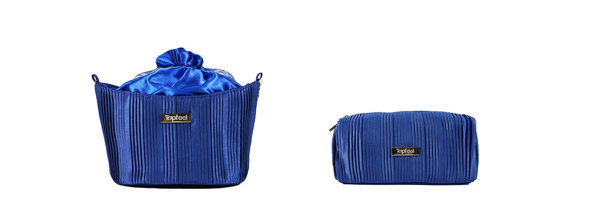 CB017 Manufacturer Satin-Textured Makeup Bag Set